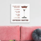 Espresso Martini Cocktail Rezept Art 12 "x12" Leinwanddruck (Insitu (Wohnzimmer))