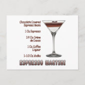 Espresso Martini Cocktail Ristorante da Valentino Postkarte (Vorderseite)