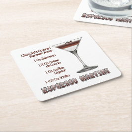 Espresso Martini Cocktail Ristorante da Valentino Rechteckiger Pappuntersetzer