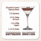 Espresso Martini Cocktail Ristorante da Valentino Rechteckiger Pappuntersetzer (Vorderseite)