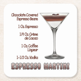 Espresso Martini Cocktail Ristorante da Valentino Rechteckiger Pappuntersetzer