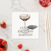 Espresso Martini-Cocktail Serviette (Beispiel)