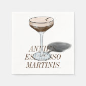 Espresso Martini-Cocktail Serviette (Vorderseite)