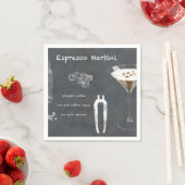 Espresso Martini Cocktail Serviette (Beispiel)