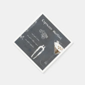 Espresso Martini Cocktail Serviette (Ecke)