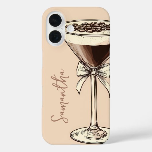 Espresso Martini Coffee Lover Personalisiert Brown Case-Mate iPhone Hülle (Rückseite)
