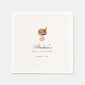 Espresso Martini Coffee Theme Brautparty Party Serviette (Vorderseite)