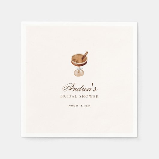 Espresso Martini Coffee Theme Brautparty Party Serviette (Vorderseite)