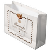 Espresso Martini Coffee Trauzeugin Danke Große Geschenktüte (Vorderseite Schrägansicht)