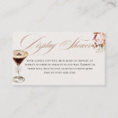 Espresso Martini Display Brautparty Insert Card (Vorderseite)