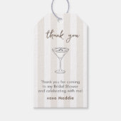 Espresso Martini Doodle Brautparty Gefältchen Geschenkanhänger (Vorderseite)