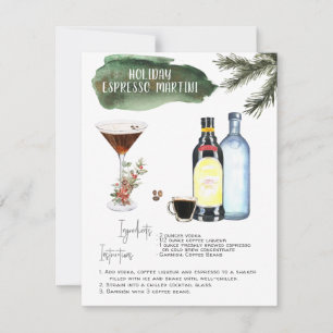 Espresso Martini   Feiertags-Cocktail-Rezept Karte