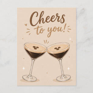 Espresso Martini Geburtstagsfeier Postkarte
