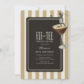Espresso Martini Golf Themed 50th Birthday Einladung (Vorderseite)