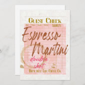 Espresso Martini Guest Karo Empfang Typografie (Vorne/Hinten)
