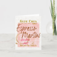 Espresso Martini Guest Karo Empfang Typografie