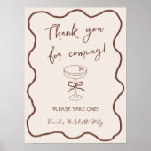 Espresso Martini Hand Drawn Bachelorette Favoriten Poster (Vorne)