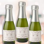 Espresso Martini Handgezeichneter Junggeselinnen-A Schaumweinetikett