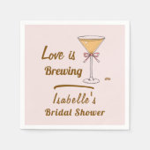 Espresso Martini Kaffee Modernes Brautparty Serviette (Vorderseite)