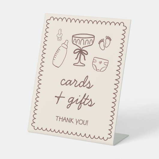 Espresso Martini Kinderdusche Danke Sockelschild (Vorderseite)