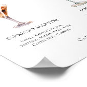 Espresso Martini Lemon Drop Cocktails Hochzeitsmen Poster (Ecke)