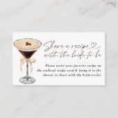 Espresso Martini Liebe beantragt Rezepte Begleitkarte (Vorderseite)