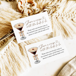 Espresso Martini Liebe beantragt Rezepte Begleitkarte