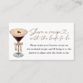 Espresso Martini Liebe beantragt Rezepte Begleitkarte (Vorderseite)