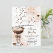 Espresso Martini Liebe Braut Brautparty Einladung (Stehend Vorderseite)