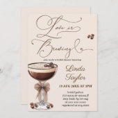 Espresso Martini Liebe Braut Brautparty Einladung (Vorne/Hinten)