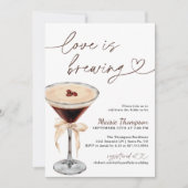 Espresso Martini Liebe Braut Brautparty Einladung (Vorderseite)