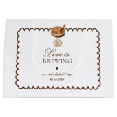 Espresso Martini Liebe Braut Brautparty Große Geschenktüte (Vorderseite)