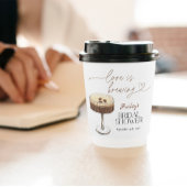 Espresso Martini Liebe Braut Brautparty Pappbecher