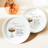 Espresso Martini Liebe Braut Brautparty Pappteller