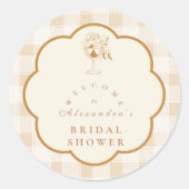 Espresso Martini Liebe Braut Brautparty Runder Aufkleber (Vorderseite)