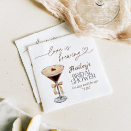 Espresso Martini Liebe Braut Brautparty Serviette