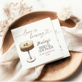 Espresso Martini Liebe Braut Brautparty Serviette