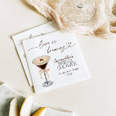 Espresso Martini Liebe Braut Brautparty Serviette