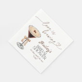 Espresso Martini Liebe Braut Brautparty Serviette (Ecke)