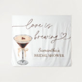 Espresso Martini Liebe Braut Brautparty Wandteppich (Vorderseite (Horizontal))