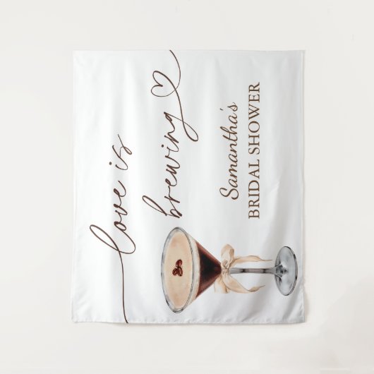 Espresso Martini Liebe Braut Brautparty Wandteppich (Vorderseite)