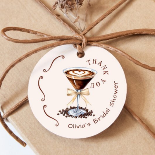 Espresso Martini Liebe Braut Bridal Vielen Dank Geschenkanhänger