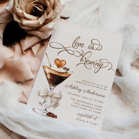 Espresso Martini Liebe Braut Einladung