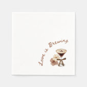 Espresso Martini Liebe Braut Serviette (Vorderseite)