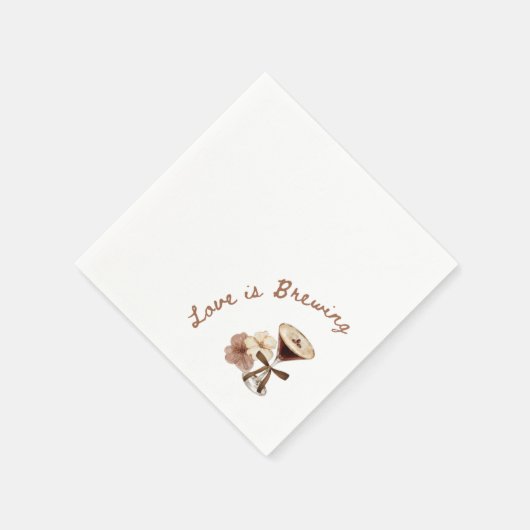 Espresso Martini Liebe Braut Serviette (Ecke)