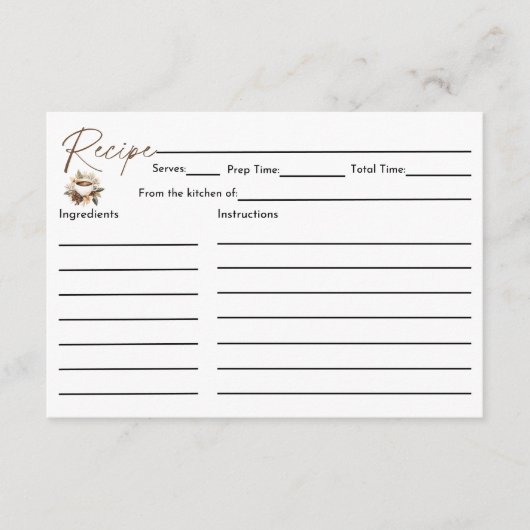 Espresso Martini Liebe brütet Rezept Begleitkarte (Vorderseite)