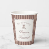 Espresso Martini Love Brewing Coffee Wedding Pappbecher (Vorderseite)