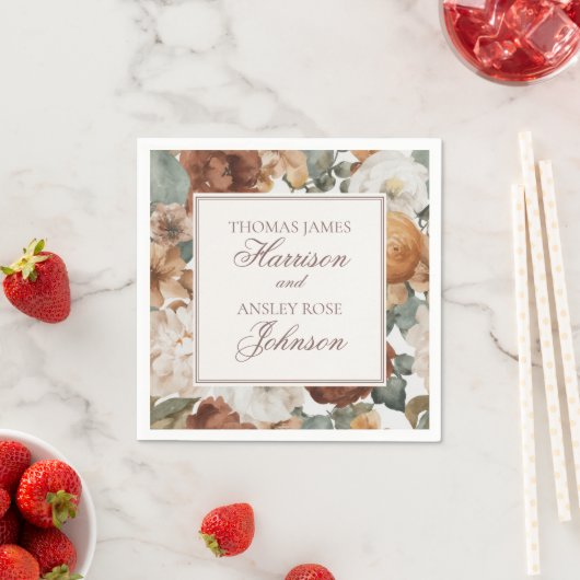 Espresso Martini Love Brewing Coffee Wedding Serviette (Beispiel)