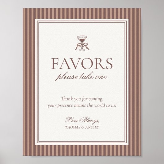 Espresso Martini Love Brewing Wedding Favors Sign Poster (Vorne)