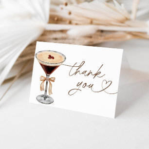 Espresso Martini Love Is Brewing Brautparty Dankeskarte